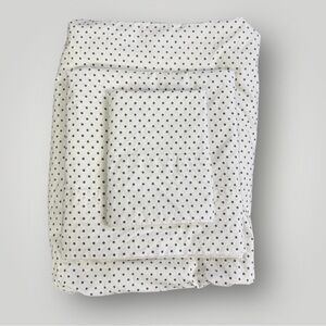 Lauren Ralph Lauren Polka Dots Sheet Set Gray on White 100% Cotton Cooling Twin